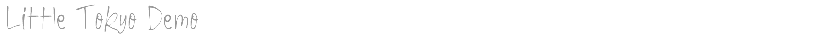 Little Tokyo font preview